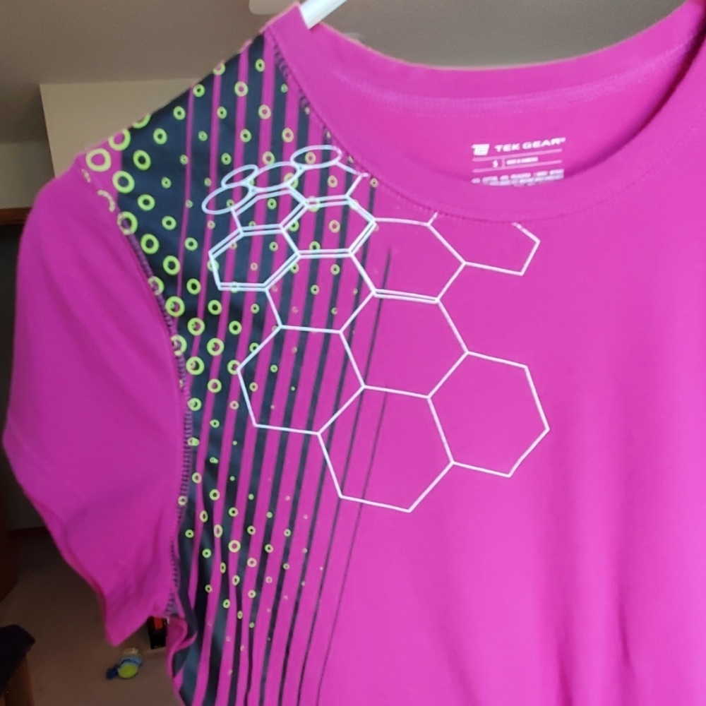 Tek Gear hot pink graphic workout tee size Small - Picture 7 of 8